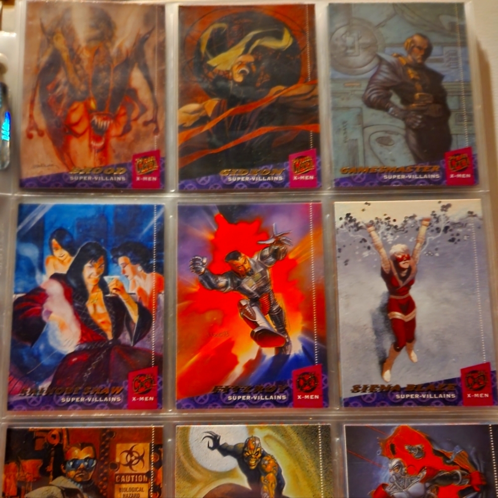 1994 Marvel comics fleer ultra 94 lot or 9 cards perfect condition SUPER VILLAIN